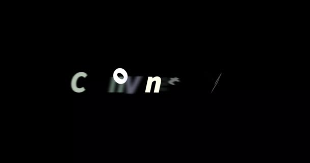 Conventional Text Animation Black Background Modern Text Animation Written Conventional — Stock Video