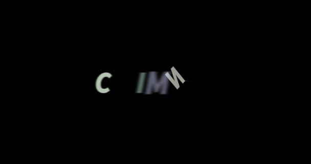 Rikollinen Teksti Animaatio Mustalla Taustalla Moderni Teksti Animaatio Kirjoitettu Criminal — kuvapankkivideo