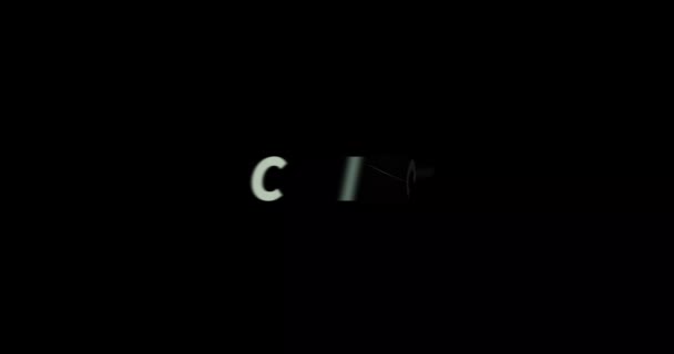Critic Text Animation Black Background Modern Text Animation Written Critic — Stock Video