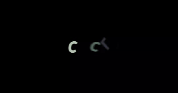 Siyah Arkaplanda Döngü Metin Animasyonu Modern Metin Canlandırması Yazılan Döngü — Stok video