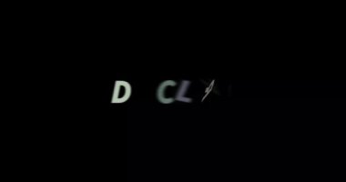 Siyah arkaplanda metin animasyonu ilan et. Modern metin animasyonu, yazılı bildiri