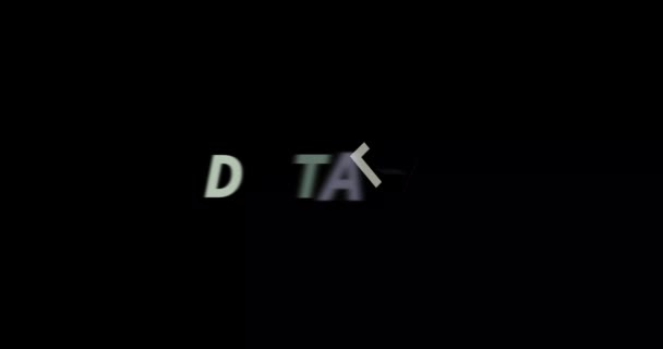 Siyah Arkaplanda Ayrıntılı Metin Canlandırması Modern Metin Canlandırması Ayrıntılı Yazıldı — Stok video