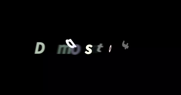 Demonstration Text Animation Black Background Modern Text Animation Written Demonstration — Stock Video