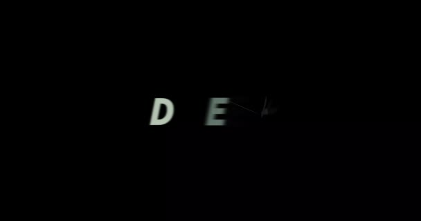 Deeply Text Animation Black Background Modern Text Animation Written Deeply — Stock Video