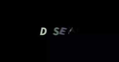 Siyah arkaplanda hastalıklı metin animasyonu. Modern metin animasyonu, Yazılı Hastalık