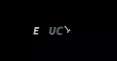 Eğitimci metin animasyonu siyah arka planda. Modern metin animasyonu, Yazılı Eğitici