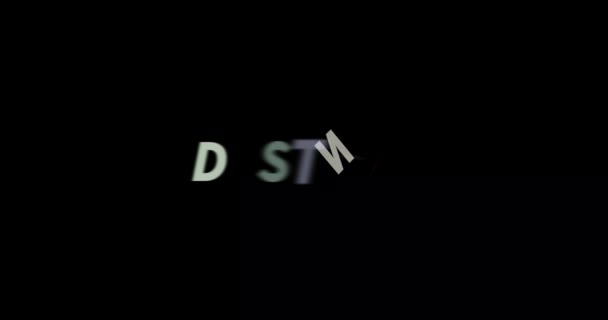 Distinct Text Animation Black Background Modern Text Animation Written Distinct — Stock Video