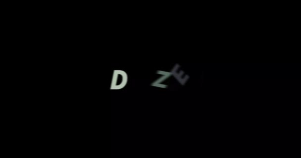 Κινούμενο Κείμενο Μαύρο Φόντο Μοντέρνο Κείμενο Animation Γραμμένο Dozen — Αρχείο Βίντεο