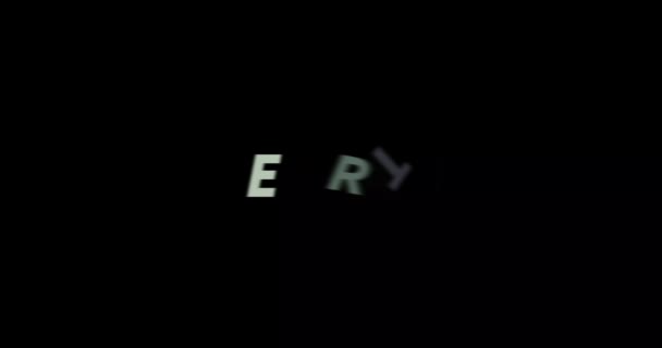 Earth Text Animation Black Background Modern Text Animation Written Earth — Stock Video