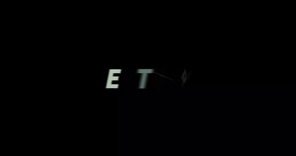 Either Text Animation Black Background Modern Text Animation Written Either — Stock Video