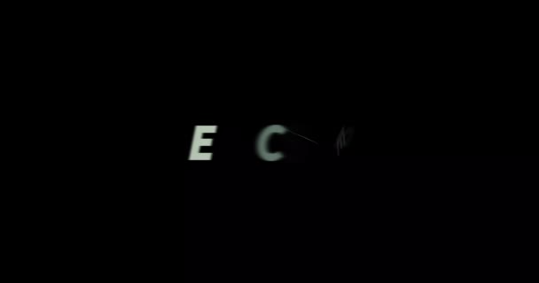 Втеча Текстової Анімації Чорному Тлі Сучасна Текстова Анімація Написана Escape — стокове відео