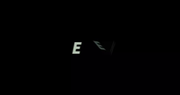 Even Text Animation Black Background Modern Text Animation Written Even — Stock Video