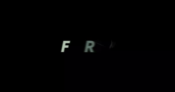 Forest Text Animation Black Background Modern Text Animation Written Forest — Stock Video