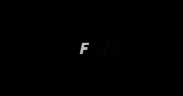 Fee Text Animation Black Background Modern Text Animation Written Fee — Stock Video