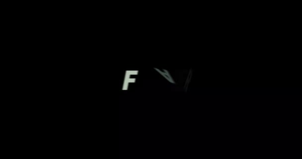 Fear Text Animation Black Background Modern Text Animation Written Fear — Stock Video