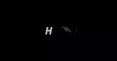 Siyah arkaplanda ev metni animasyonu. Modern metin animasyonu, yazılan ev