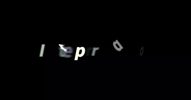 Interpretatie Tekst Animatie Zwarte Achtergrond Moderne Tekstanimatie Geschreven Interpretatie — Stockvideo