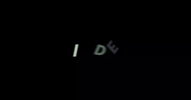 Index Animation Texte Sur Fond Noir Animation Moderne Texte Index — Video