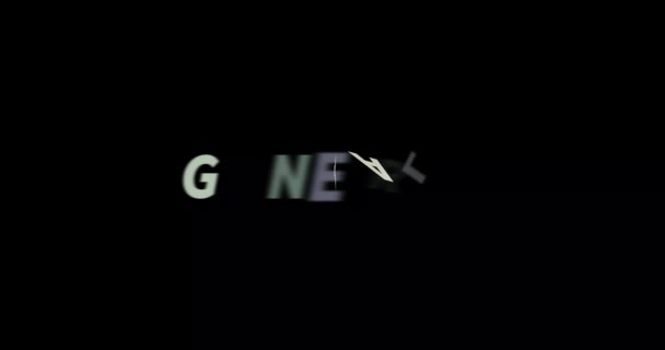 Generally Text Animation Black Background Modern Text Animation Written Generally — Stock Video