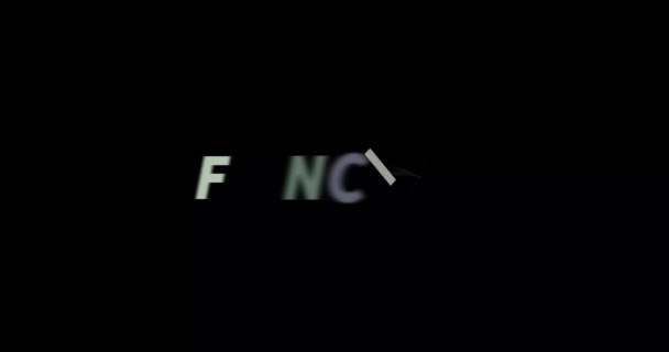 Function Text Animation Black Background Modern Text Animation Written Function — Stock Video