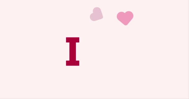 Love Japan Heart Form Modern Animation Background — стоковое видео