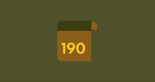 190 Days Calendar Icon 190 Days Countdown Modern Animation Countdown — Video