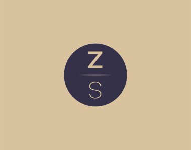 ZS letter modern elegant logo design vector images