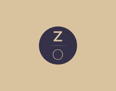 ZO letter modern elegant logo design vector images