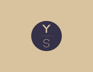YS letter modern elegant logo design vector images