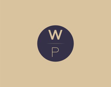 WP letter modern elegant logo design vector images