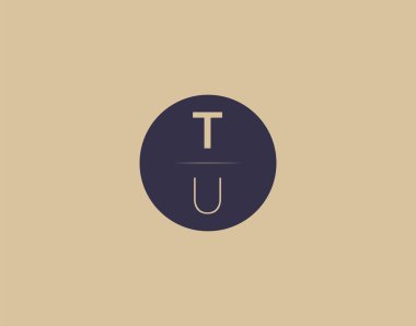 TU letter modern elegant logo design vector images