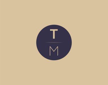 TM letter modern elegant logo design vector images