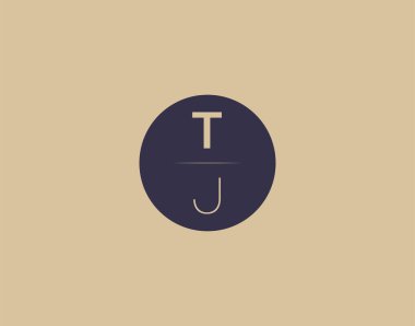 TJ letter modern elegant logo design vector images
