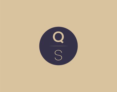 QS letter modern elegant logo design vector images