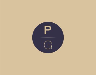 PG letter modern elegant logo design vector images