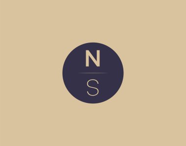 NS letter modern elegant logo design vector images