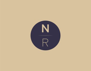 NR letter modern elegant logo design vector images