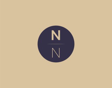 NN letter modern elegant logo design vector images