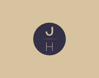JH letter modern elegant logo design vector images