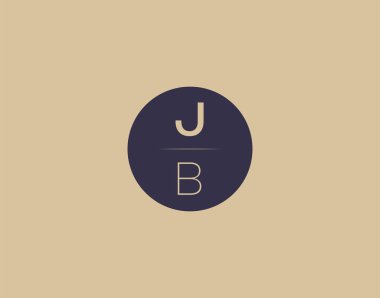 JB letter modern elegant logo design vector images