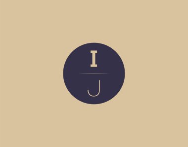 IJ letter modern elegant logo design vector images