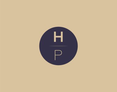 HP letter modern elegant logo design vector images