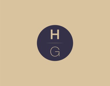 HG letter modern elegant logo design vector images