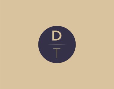 DT letter modern elegant logo design vector images