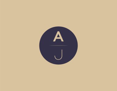 AJ letter modern elegant logo design vector images