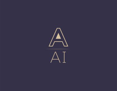AAI letter logo design modern minimalist vector images