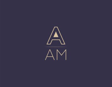 AAM letter logo design modern minimalist vector images