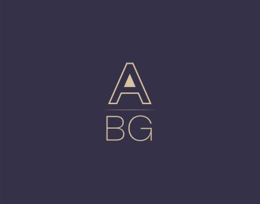 ABG letter logo design modern minimalist vector images