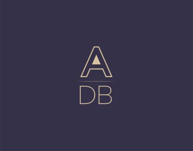 ADB letter logo design modern minimalist vector images