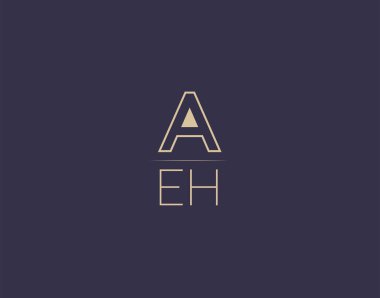 AEH letter logo design modern minimalist vector images